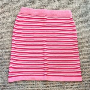 Pink Striped Women's Skirt